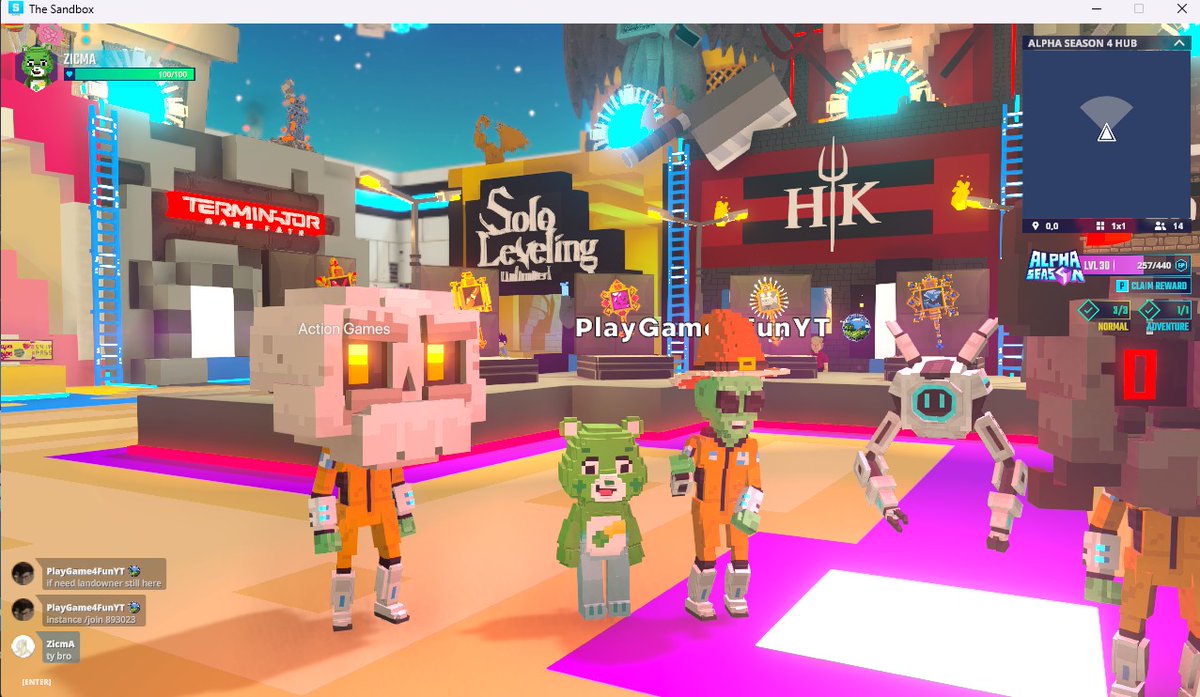 ZicmAXX's tweet photo. 🤝🏙️ Just met a LAND owner in @TheSandboxGame and couldn't resist a selfie! Virtual real estate goals, anyone? https://t.co/a7VuufSnXl #TheSandbox #AlphaSeason4 #AS4SocialChallenge https://t.co/djTQ9PEXkw