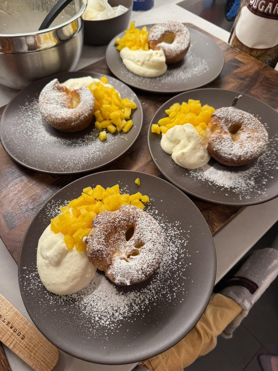 Made a 3 course meal that incorporated duck and mango into every dish.