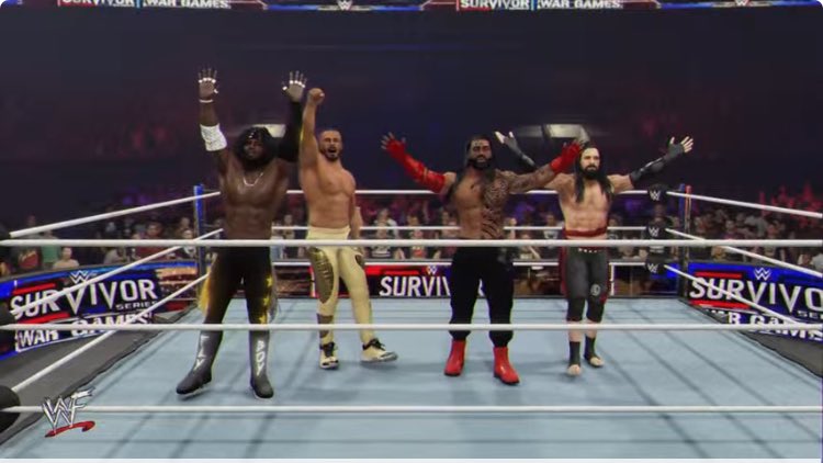 WWFsim's tweet photo. WHAT A BLOODY MATCH! Team #NGWA gets the win (#JAITEA @Charlie71803496 @Kobewrightkw #DEREKBEECH) over team #WWESim (@JackSilver92 @JULIA_BECKYRP1 @LMMedia24 @AdamCarl2005) 

Team #NGWA is 1-0 

@BKML_Yt2 vs @NachoWWF up next! https://t.co/yHm9QuVaq5