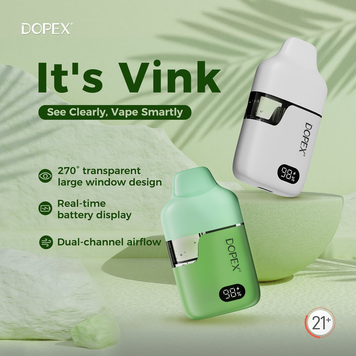 dopex_official's tweet photo. 🔮 It's Vink
See Clearly, Vape Smartly 🌟
With a 270° transparent window, see every puff in style!
Real-time battery display to keep you in the know.
Dual-channel airflow for the perfect draw, every time.

Elevate your vaping experience.

dopex#vinkVape #smartvaping #clearviews https://t.co/Rmg8OgOd7Z