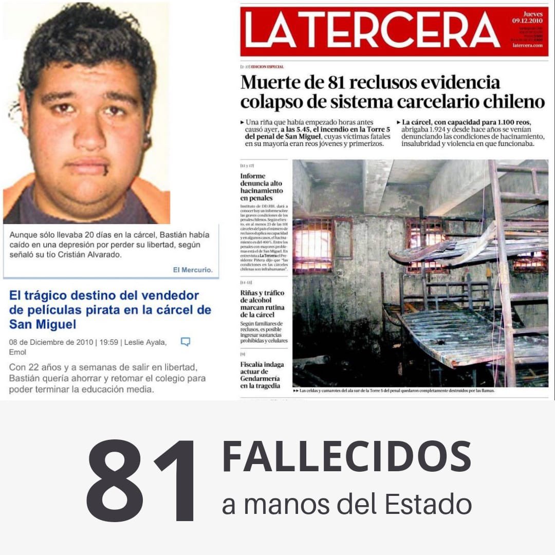 A 14 años del incendio de la cárcel de San Miguel enviamos todo el apoyo y cariño a los/as familiares de las víctimas  que siguen luchando día a día por un poco de justicia y reparación.
No los olvidamos.