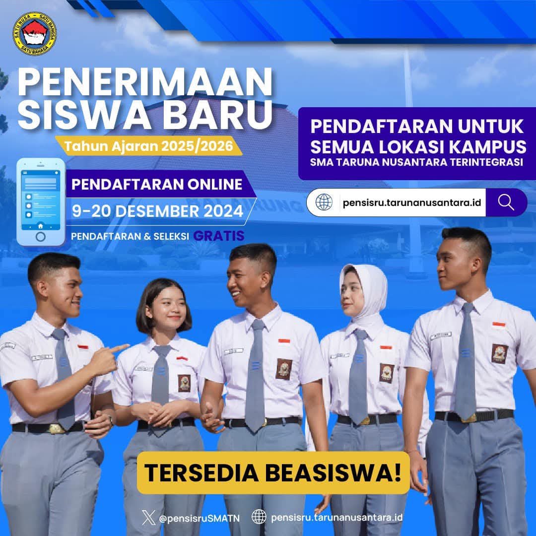 Pendaftaran SMA Taruna Nusantara tweet media