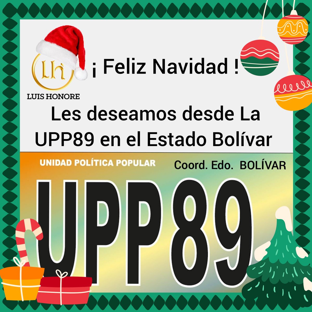 Queremos extender a todos los venezolanos dentro y fuera del país nuestros más sinceros deseos de prosperidad y desearles una Feliz Navidad, a pesar de las adversidades y de los procesos difíciles deseamos paz y prosperidad en cada hogar Venezolano y muy pronto #Libertad plena