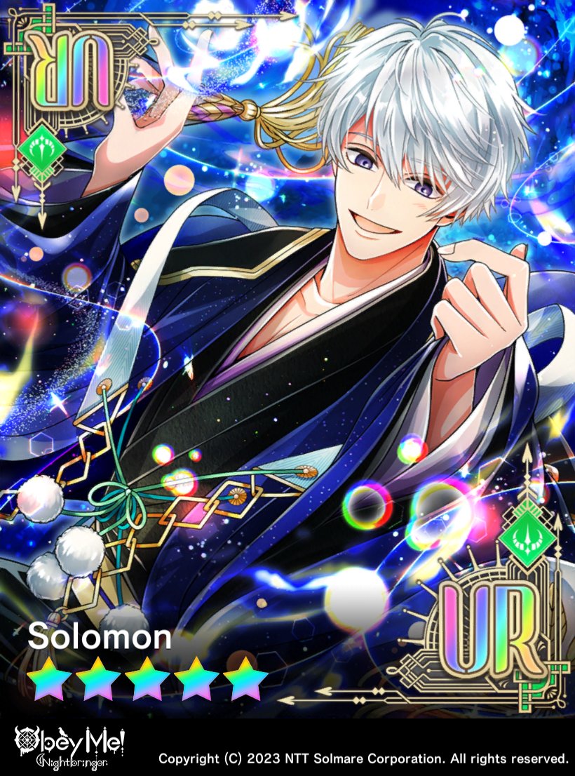 ObeyMeNB's tweet photo. Today, we're highlighting the Demon Card in the latest Nightmare, "You're a Sorcerer, Solomon!"! 📢

Solomon UR: Sincere Feelings

#ObeyMeBD
#HappyBirthdaySolomon https://t.co/VH8shB1HKH