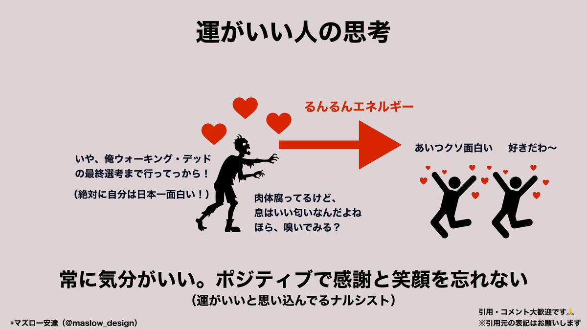 maslow_design's tweet image. 運がいい人って、常にご機嫌いい人。