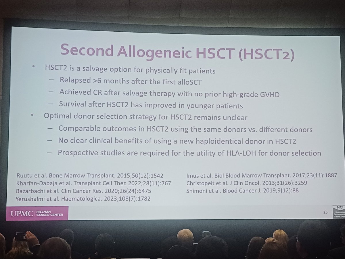AhmedKo45911157's tweet image. 📢 Second Allo-HSCT (HSCT2): A lifeline for relapsed patients?

🚨 For relapses &amp;gt;6 months post-HSCT1.

✅ Requirements: Achieved CR post-salvage with no prior high-grade GVHD.

📈 Better outcomes in younger patients.
🤔 Donor: Same vs different = similar results

#HSCT #ASH24