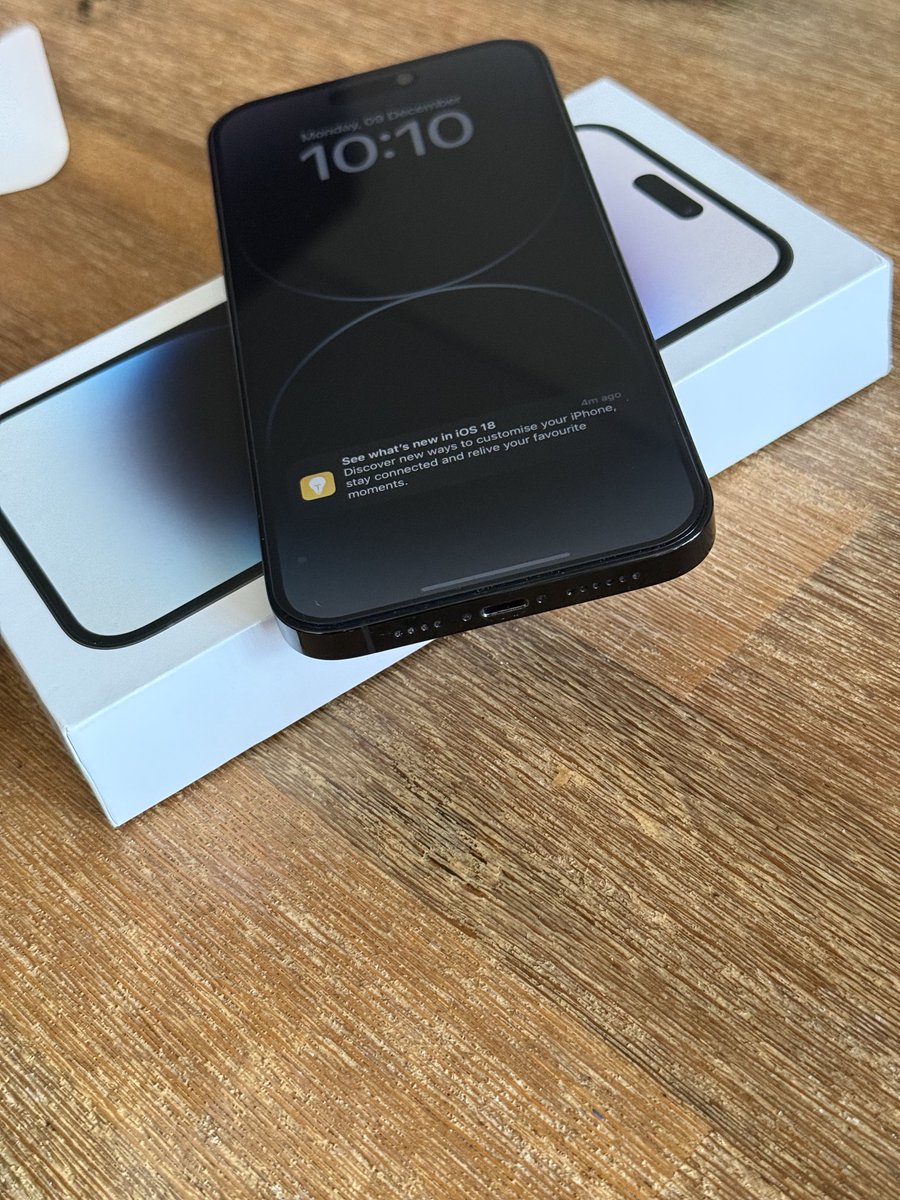 TheGeneralDekok's tweet photo. iPhone 14Pro Max 512GB open box. Privacy Screen Protector on and original charger with… #AdaptingToTech https://t.co/NBtHC99ele