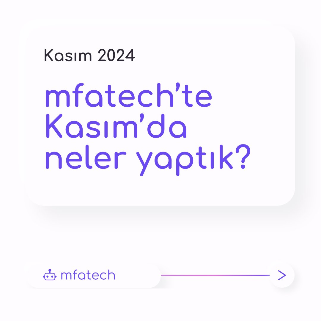 mfatechco's tweet photo. mfatech Kasım 2024 bülteni hazır! 🚀 

🌟 Bu Ay Neler Yaptık? 🌟
Kasım ayında mfatech olarak yazılım geliştirme süreçlerimize hız verdik. Detaylar için görsellerimize göz atın! 

#mfatech #news #mfanews #mfatechhorizon #startup #mira #pviser #istasyon https://t.co/TbdGiJw574