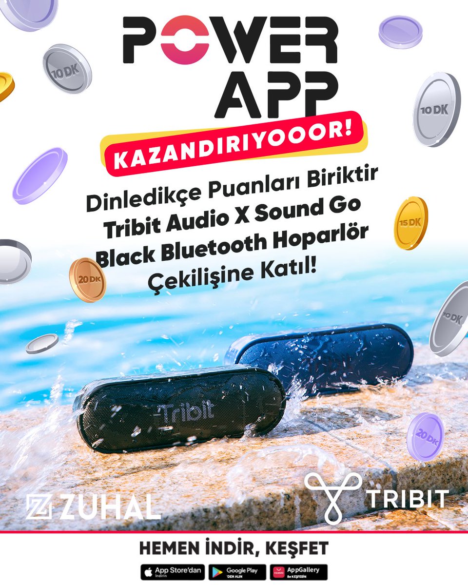 PowerAppWorld's tweet image. Dinledikçe puanları biriktir, Tribit Audio X sound Go Bluetooth Hoparlör çekilişlerine katılma şansı yakala!📣

#PowerApp #Kazandırıyor