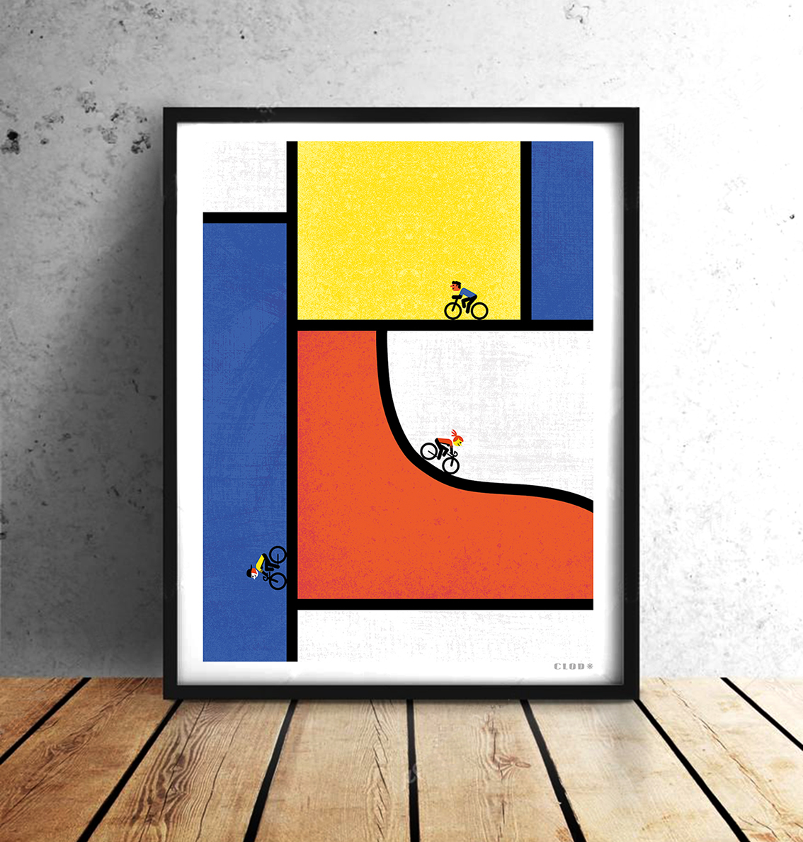 Tirage d’art signé - 30x40 - papier aquarelle 210 g. - 40 € + 10 € de frais d’envoi - commande en dm - Tous les modèles 👉 clod-illustrateur.fr/shop

#velo #deco #velotaf #bicyclette #illustration