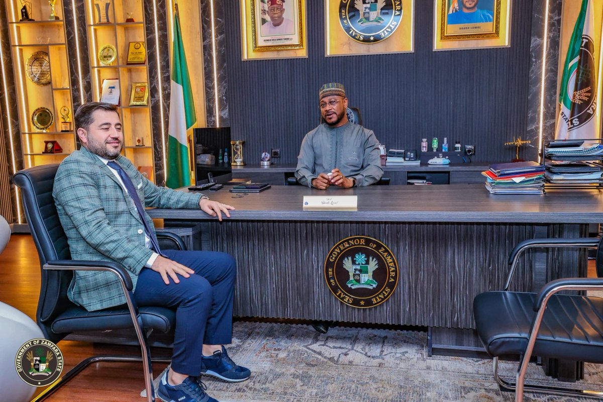 AM_Saleeeem's tweet photo. GOOD NEWS; High-level Turkish firm begins mechanized manufacturing in Zamfara as Governor Lawal receives Direkci Groups.

A prominent Turkish company, Direkci Group, will begin mechanized farming and incorporate greenhouses to diversify agriculture in Zamfara State.

On Saturday, Nurullah Mehmet, the Managing Director and Chief Executive Officer of Direkci Group, led a delegation on an official visit to Governor Dauda Lawal at his office in the government house in Gusau.

The Turkish firm plans to revolutionize agriculture in Zamfara State by cultivating cotton, sugarcane, and soybeans on a large scale.

In addition to traditional farming, the group will introduce mechanized farming methods, including greenhouse technology and poultry farming, which promise substantial benefits across multiple fronts.

In his remarks, Governor Dauda Lawal emphasized his administration’s commitment to ensuring food security and creating employment opportunities for the people of Zamfara State.

“As I promised during the campaign, if elected, my government will focus on security, agriculture and food security, education, healthcare, the economy, and empowerment.

“Our beloved state, Zamfara, is recognized as an agricultural society. Our goal is to revive this sector. We aim to secure the state so people can return to their farms.

“Most importantly, after securing the farms, the next step is to provide advanced technologies for our farmers, as we already have the land and the workforce.

“This is why we enthusiastically welcome partnerships and collaborations with investors with a proven track record, such as the Direkci Groups.

“I traveled to Turkey in July, visiting greenhouse projects, dairy farming, poultry operations, and the Turk Traktor manufacturing plant. The Direkci Group is in Zamfara to introduce technological advancements in agriculture.”

Earlier, Nurullah Mehmet, the Managing Director and Chief Executive Officer of Direkci Groups, commended Governor Lawal for the many projects his administration has initiated in a short time.

“Our company, Direkci, is undertaking various projects across different states in Nigeria.

“Direkci’s agricultural Initiative in Zamfara state will enhance agricultural value chains and attract investment, fostering local economic growth.

“The introduction of greenhouses allows year-round cultivation, unaffected by seasonal changes. Improved crop yield and quality contribute to local food availability and reduce import dependence.

“Mechanized farming and poultry initiatives will create employment opportunities across various skill levels, from farmworkers to agribusiness professionals.”