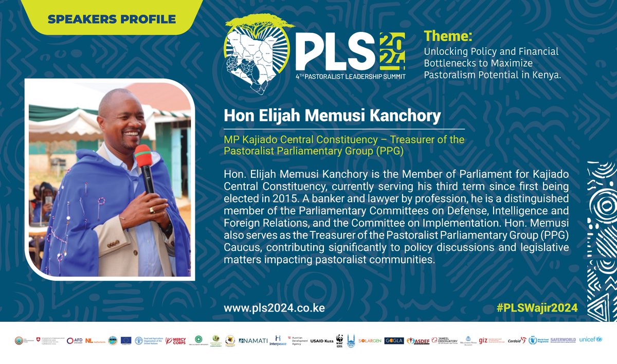 DLCI_Kenya's tweet photo. The first session on Ending Drought Emergencies is underway! Experts are diving into the history of drought in ASAL regions and exploring proactive, sustainable solutions to mitigate its impact. Let’s build resilience together!

Have a look at the profiles of our highly talented panelists. #PLSWajir2024