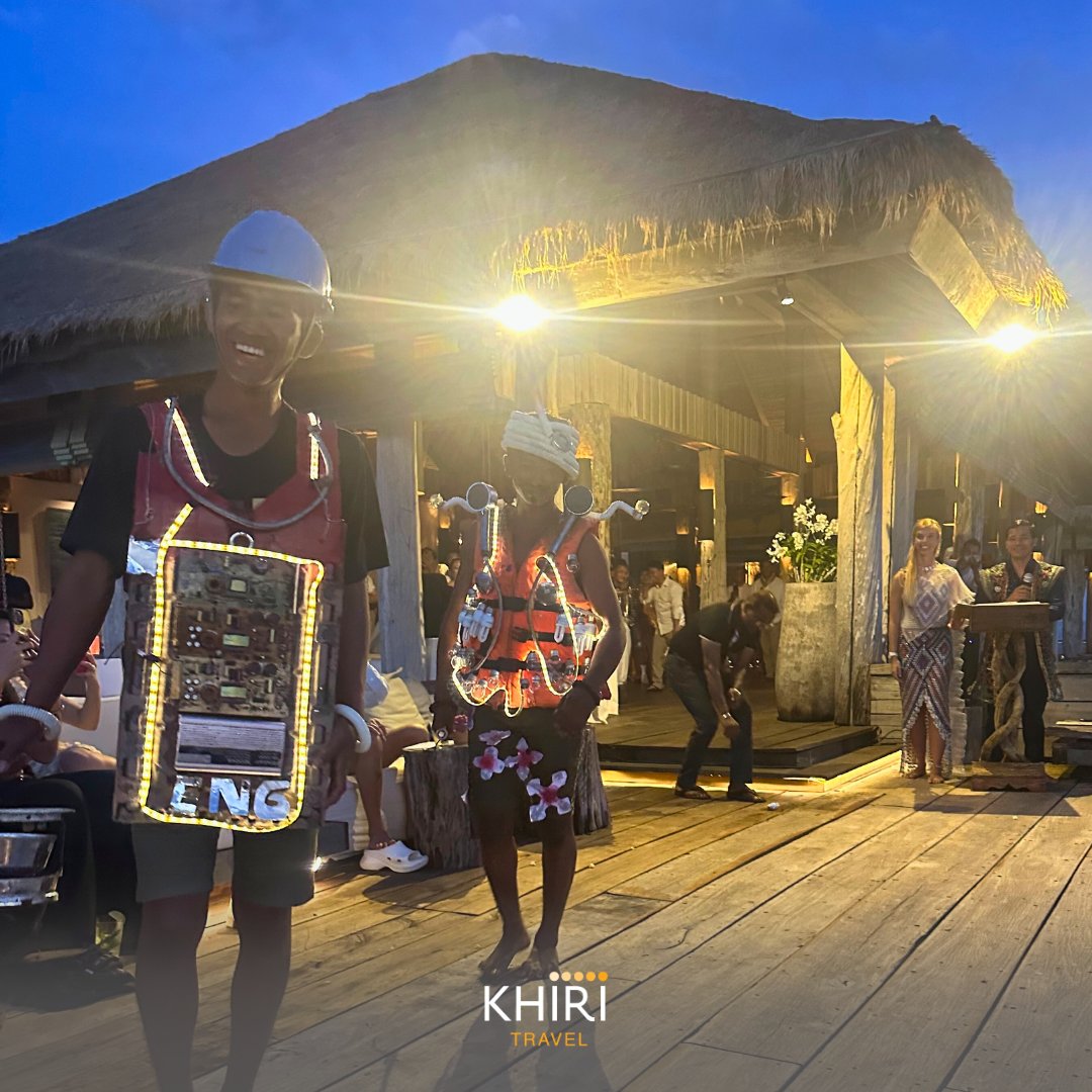 KhiriTravel's tweet photo. Khiri Travel was thrilled to join the inspiring @songsaa_ recycled fashion show 🌊✨ Staff turned ocean trash into stunning outfits, competing for "Most Wearable" & "Most Creative." Incredible talent & sustainability on display! 💚♻️ #RecycledFashion #KhiriTravel #SongSaa https://t.co/UuiZEzb8om