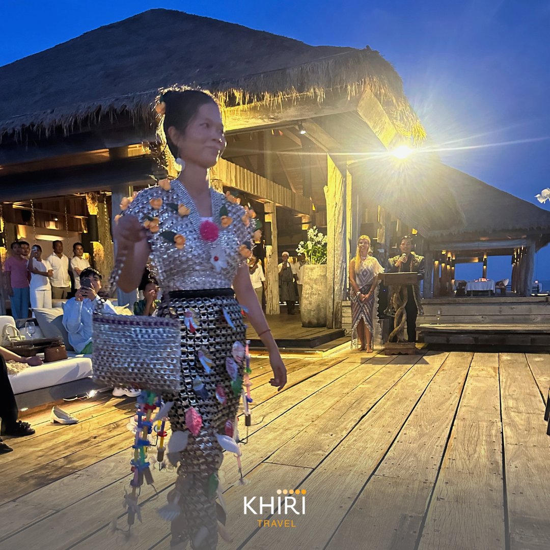 KhiriTravel's tweet photo. Khiri Travel was thrilled to join the inspiring @songsaa_ recycled fashion show 🌊✨ Staff turned ocean trash into stunning outfits, competing for "Most Wearable" & "Most Creative." Incredible talent & sustainability on display! 💚♻️ #RecycledFashion #KhiriTravel #SongSaa https://t.co/UuiZEzb8om