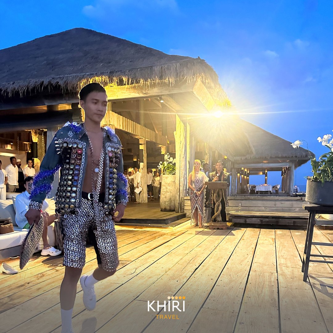 KhiriTravel's tweet photo. Khiri Travel was thrilled to join the inspiring @songsaa_ recycled fashion show 🌊✨ Staff turned ocean trash into stunning outfits, competing for "Most Wearable" & "Most Creative." Incredible talent & sustainability on display! 💚♻️ #RecycledFashion #KhiriTravel #SongSaa https://t.co/UuiZEzb8om