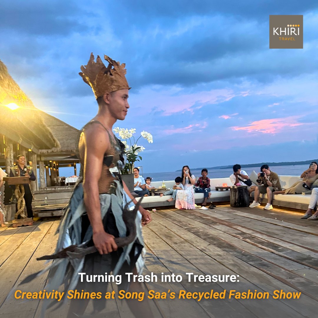 KhiriTravel's tweet photo. Khiri Travel was thrilled to join the inspiring @songsaa_ recycled fashion show 🌊✨ Staff turned ocean trash into stunning outfits, competing for "Most Wearable" & "Most Creative." Incredible talent & sustainability on display! 💚♻️ #RecycledFashion #KhiriTravel #SongSaa https://t.co/UuiZEzb8om
