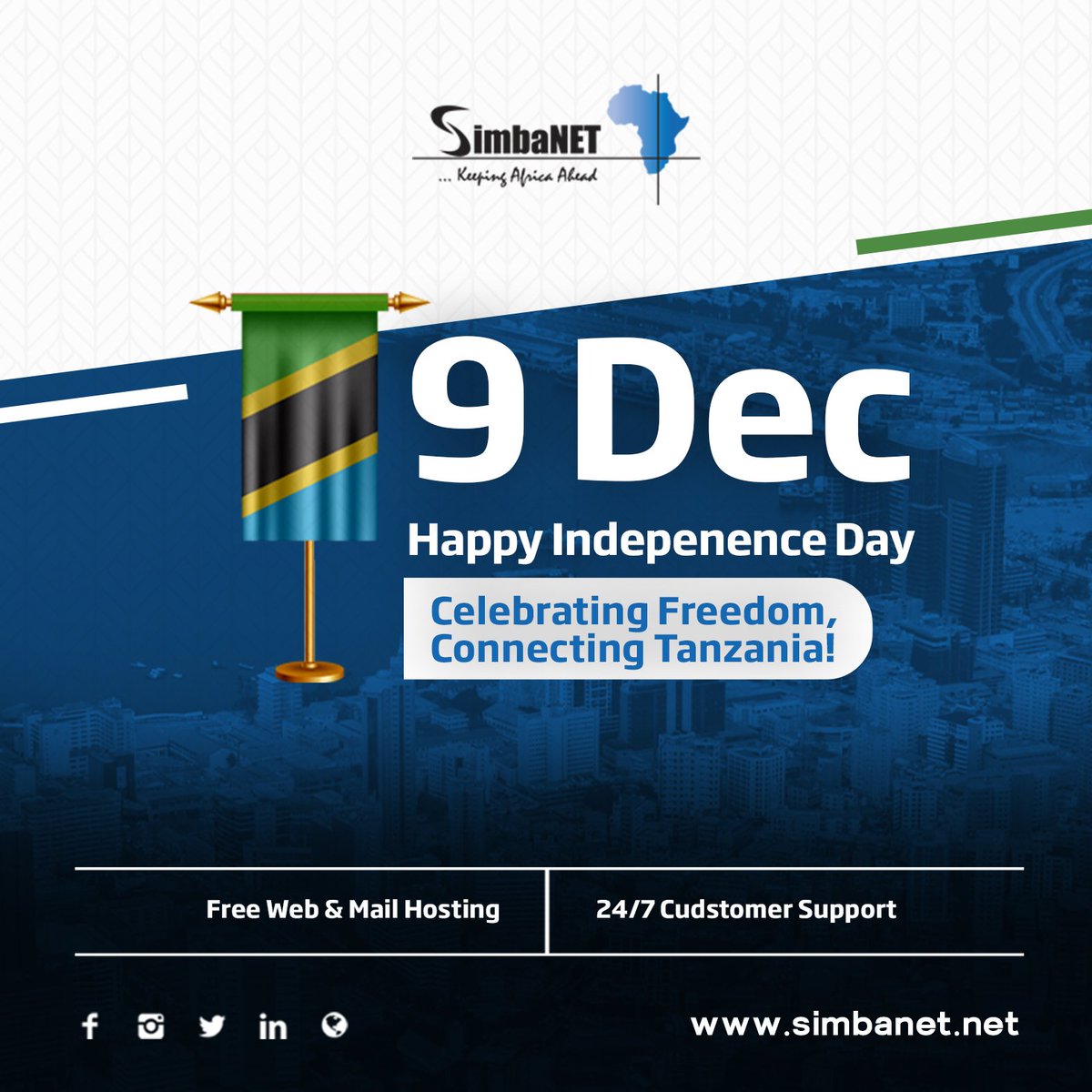 Happy Independence Day!!

Enhance your business operations with our Internet bundle service. It is reliable and designed to facilitate smooth processes.
.
.
.
#Internet #connectivity #B2BTech #InternetSolutions #BusinessConnectivity #HighSpeedInternet #Enterprise
