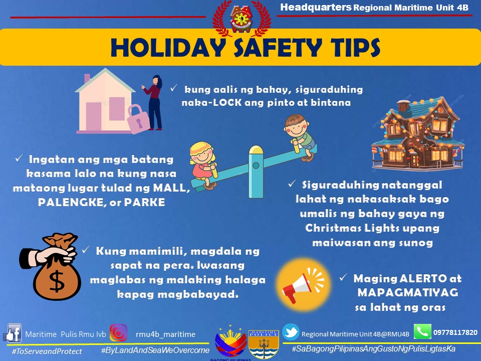 RMU4B's tweet photo. SAFETY TIPS PARA SA NALALAPIT NA KAPASKOHAN

#BagongPilipinas
#ToServeAndProtect
#SaBagongPilipinasGustoNgPulisLigtasKa
#ByLandAndSeaWeOvercome https://t.co/6vJGjgTEIP