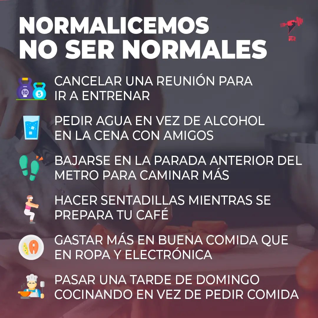 En términos de salud, lo normal no es lo deseable.

En el mundo moderno, la persona promedio tiene sobrepeso, toma alcohol casi a diario y camina menos de 5000 pasos al día.

Para mejorar tu salud, debes elegir "no ser normal".