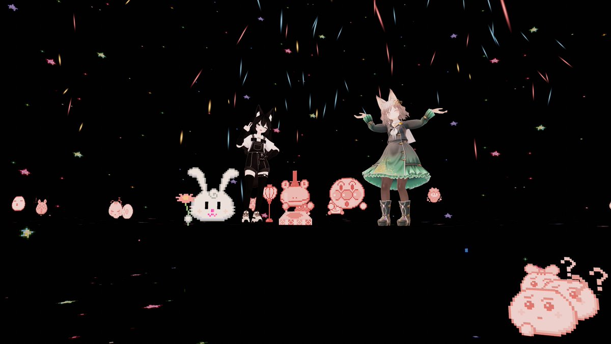 KireTwelve's tweet photo. Finally, @soukiie_ and I achieved Eternity and beat Sensory Rooms!

What an amazing and nostalgia-esque #VRChat world by @h4ckth4pl4net, with a cute web app and nifty save system https://t.co/XbDqboiHIa