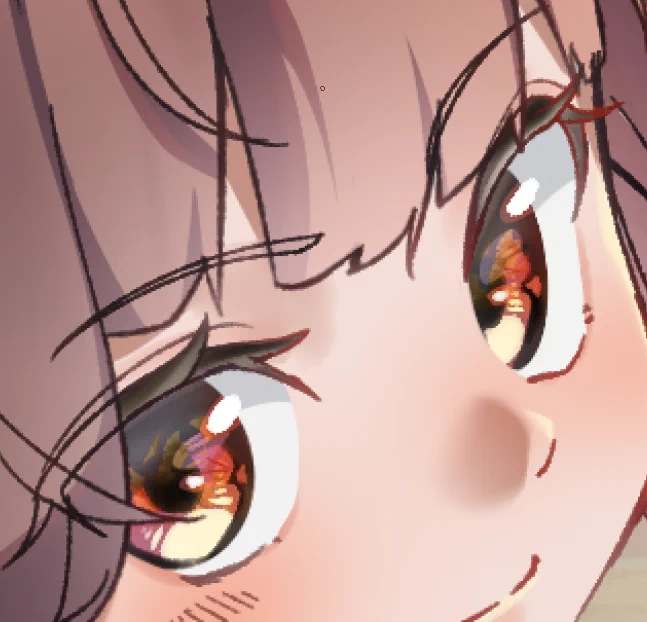 これは引きで見たら全く映らないのに描きこんだ目 