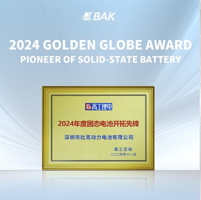 Exciting News!

BAKBATTERY was recognized as the PIONEER OF SOLID-STATE BATTERY at the 2024 GGII Annual Conference because of our achievements in the solid battery business.

#LFP #batterypack #lithiumbattery