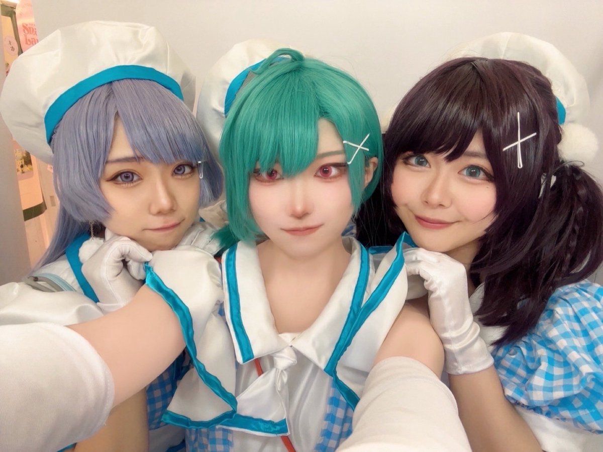 nnnnngi_'s tweet photo. Cosplay 🌈🕒

アコスタお疲れ様でした〜！！
大切なお知らせ衣装でした🎤🩵

 #アコスタ池袋 https://t.co/fF6M1g2Jtd