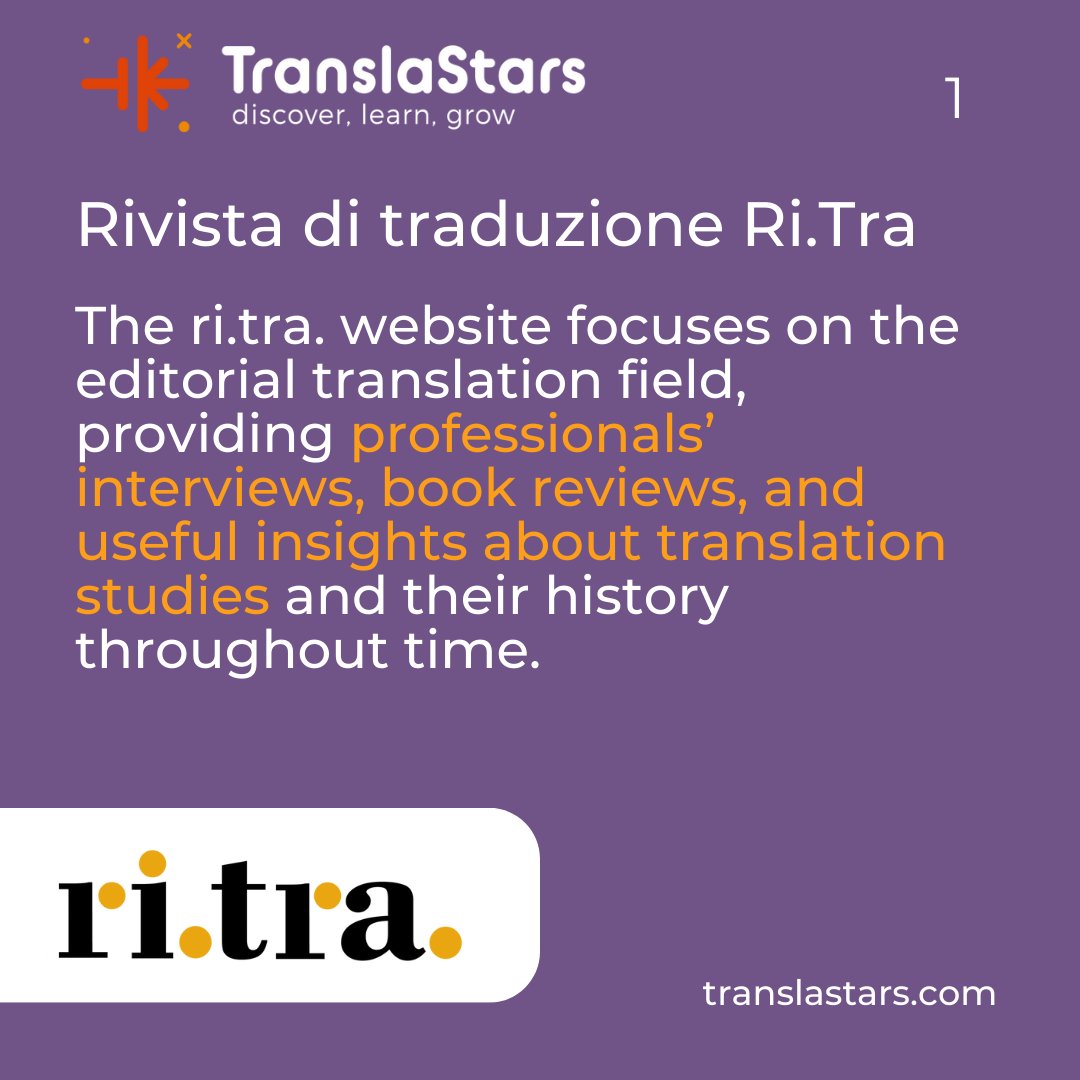 TranslaStars's tweet image. 🌟Discover the hidden gems of #TranslationBlogs!
Dive into industry trends, tips &amp;amp; more:
📚 Ri.Tra: ritra.it
🌐 APTIC: aptic.cat/blog/
💡 CBTI-BKVT: cbti-bkvt.org/en/blog/
🗣️ AMI: milanointerpreti.net/blog/

Know more? Share them below! ⬇️