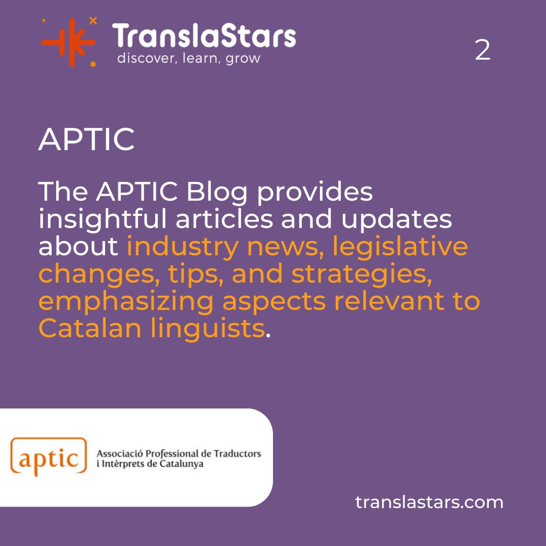 TranslaStars's tweet image. 🌟Discover the hidden gems of #TranslationBlogs!
Dive into industry trends, tips &amp;amp; more:
📚 Ri.Tra: ritra.it
🌐 APTIC: aptic.cat/blog/
💡 CBTI-BKVT: cbti-bkvt.org/en/blog/
🗣️ AMI: milanointerpreti.net/blog/

Know more? Share them below! ⬇️