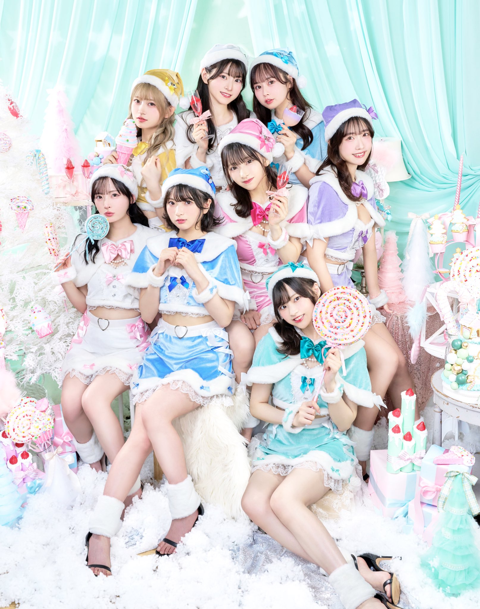 9点セット】Malymoon マリームーン ホワイトニットバニーサンタ