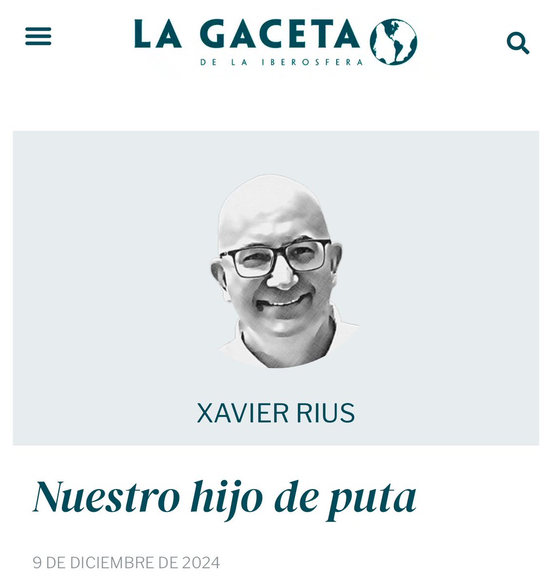 xrius007's tweet image. En política todo puede empeorar, don Alejo <a style="text-decoration: none;" rel="nofollow" target="_blank" href="https://gaceta.es/opinion/nuestro-hijo-de-puta-20241209-0350/">gaceta.es/opinion/nuestr…</a>