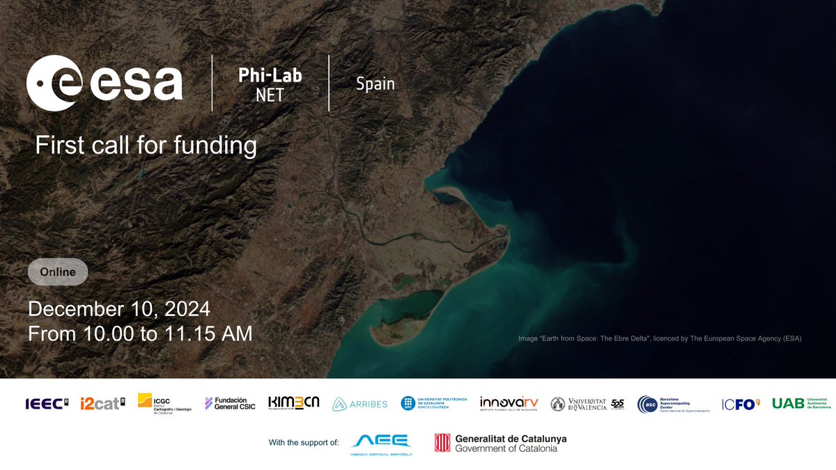 i2CAT's tweet photo. 🚀 Do you want to know more about @esa's #PhiLabNET Spain 1st call for projects? Join the #webinar tomorrow organised by @dca_cat to learn about deadlines, requirements, the evaluation process, and benefits.

➡️ Register here: https://t.co/XDZ9f1h3zS https://t.co/XTeM8faIkf