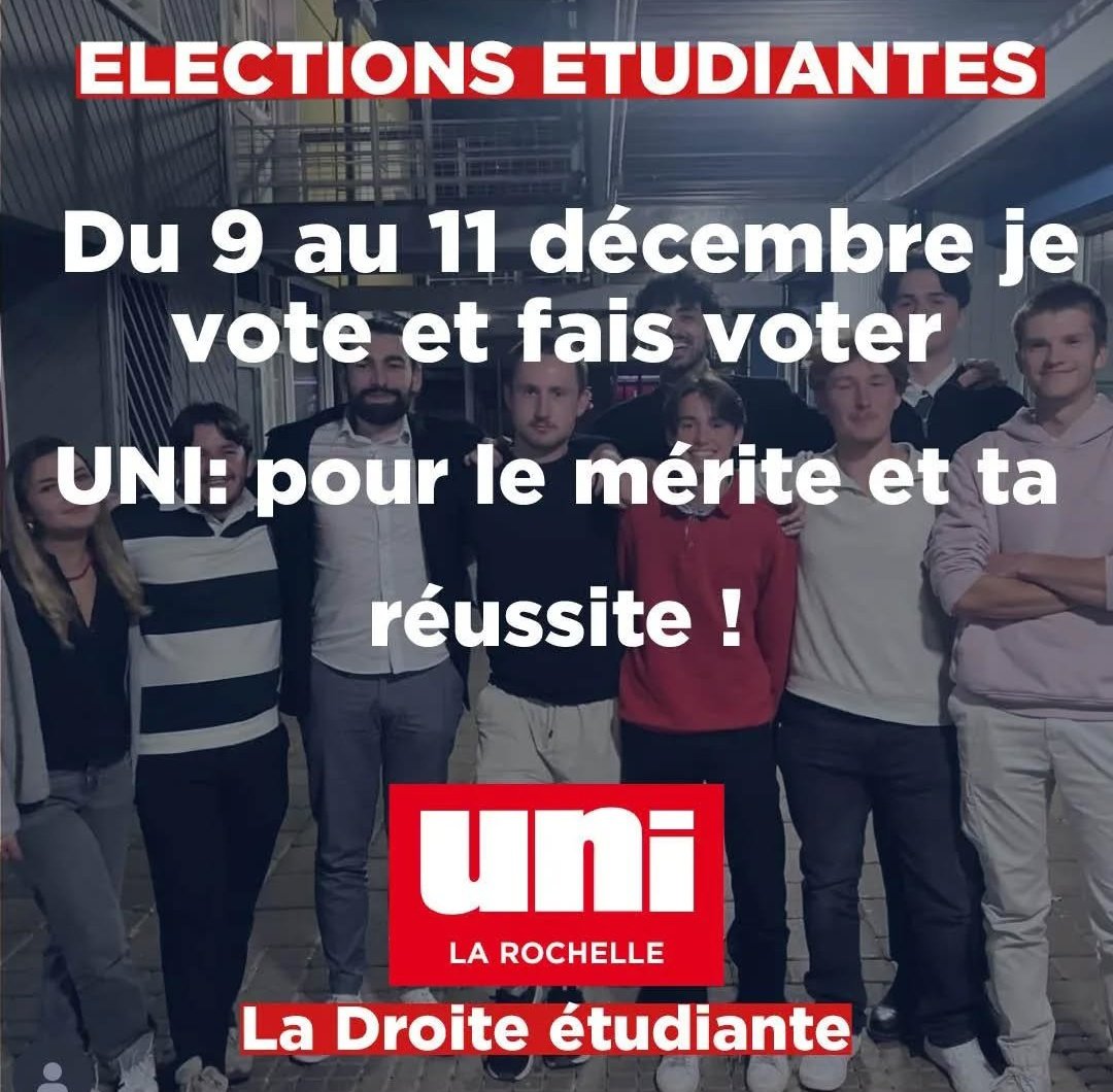 3 jours pour voter UNI et faire gagner la droite à La Rochelle !