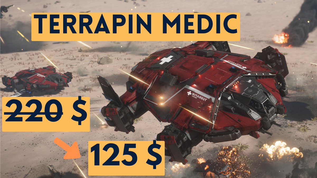 EconoMicgameOff's tweet photo. Ton Terrapin MEDIC a moitié prix ET PLUS sur ma dernière vidéo #starcitizen #IAE2954 #upgrade #ccu :

https://t.co/YEwgiNaJtG https://t.co/HQWbZNiAzF