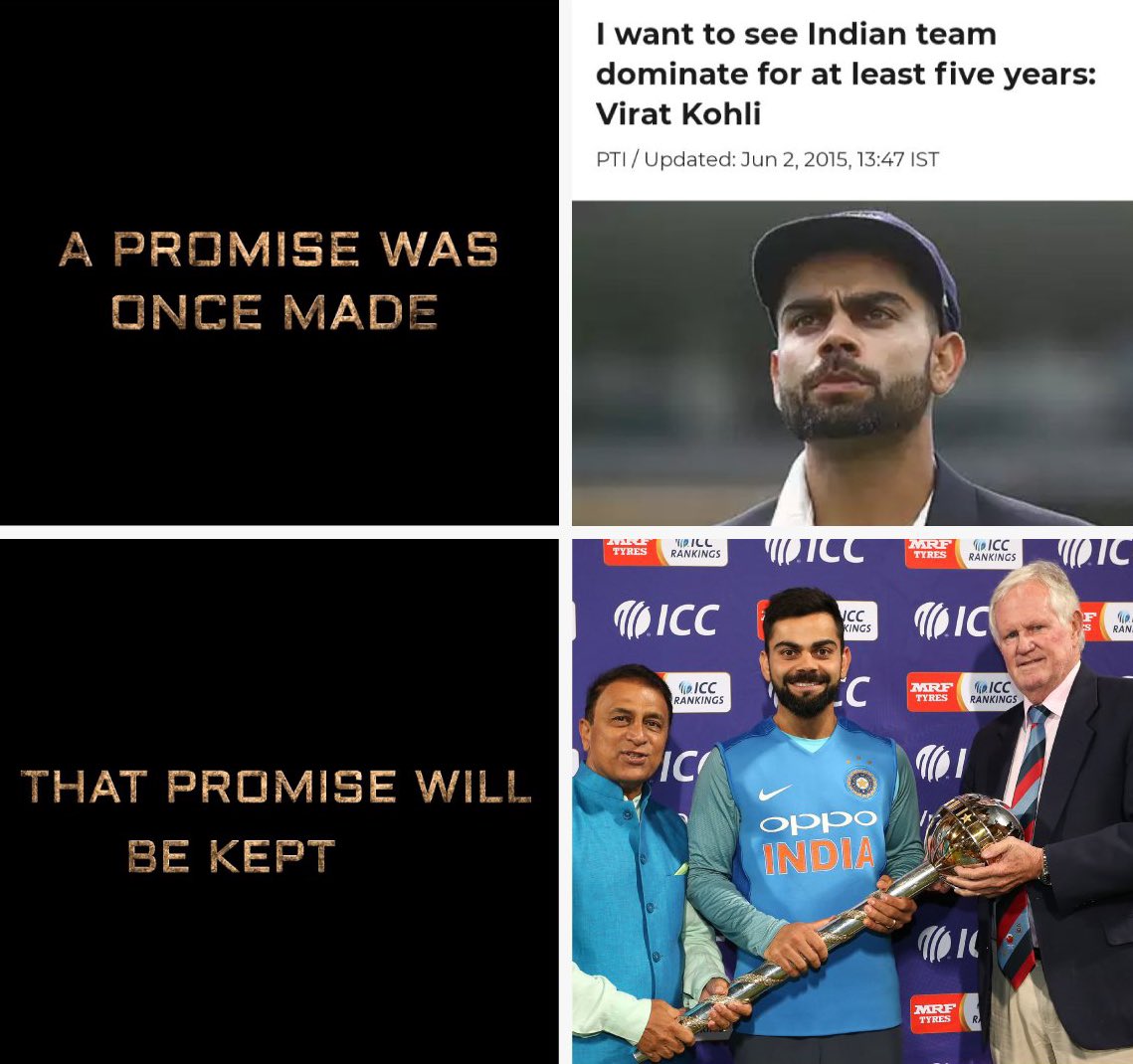 RcbianOfficial's tweet photo. #OnThisDay Virat Kohli officially appointed as Test Captain! https://t.co/9nawQUYHhw