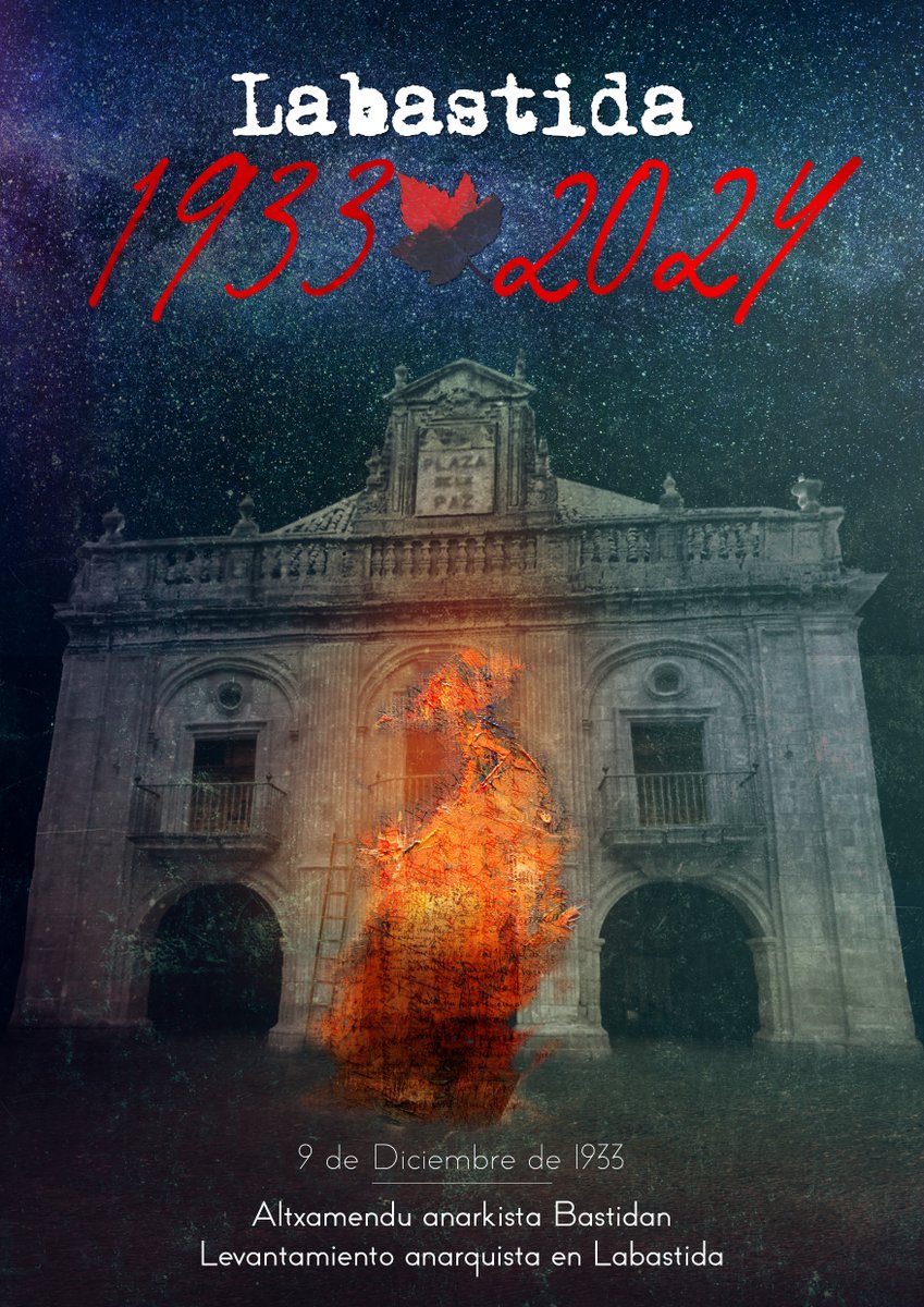 🔴⚫ Hoy, hace 91 años, se produjo un levantamiento anarquista en #Labastida.

Una pequeña historia de resistencia que el olvido no consiguió enterrar.

🌹Memoria y dignidad.

¿Qué ocurrió? 
▶ youtu.be/_eFF6JABCSI

#Labastida1993