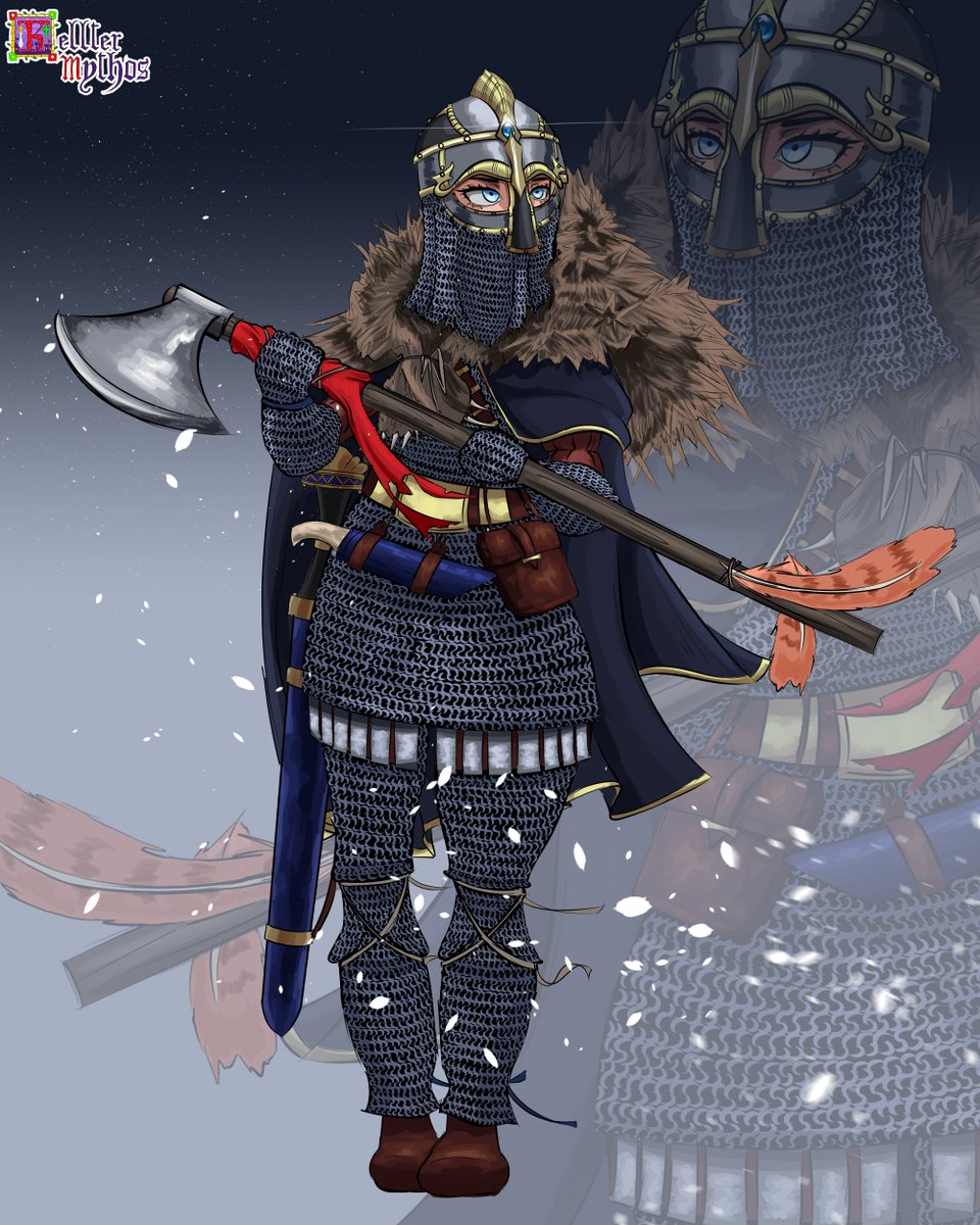 KellterMythos's tweet photo. Anglo-Saxon heavy infantry, complete with a seax, shortsword and war axe, and a spangenhelm with aventail❗️🪓💙 https://t.co/HUEyLVS6ZQ
