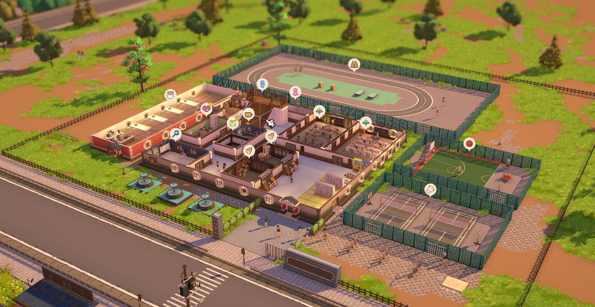 nsletsschool's tweet photo. 「Let's School」は校長となって母校を管理し改善していくことを目標にするゲームです。 

学校の建築と設計、生徒と先生の関係。そして名声を上げるために、学業によるストレスをチェックし、 服・食べ物・旅行などで生徒の満足度を上げていく...、校長は大忙し！ 

目指せ最高の学校、Let's school！ https://t.co/EhC4HKDbGK