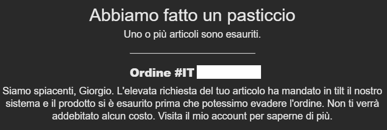 <a href="/disneystore/">Disney Store</a> "Ops we did a mess" but this is frankly unacceptable. Are you not managing the orders with FIFO logic? I want to know how this can happen.