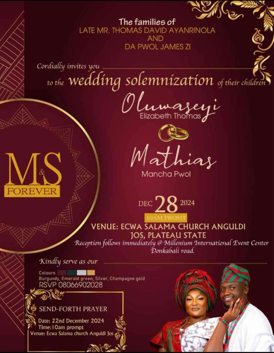 I know today is Monday but allow me to do this...You are specially invited to our #wedding 💍

For those who can't come, just ask me for account number 😅🤗💃