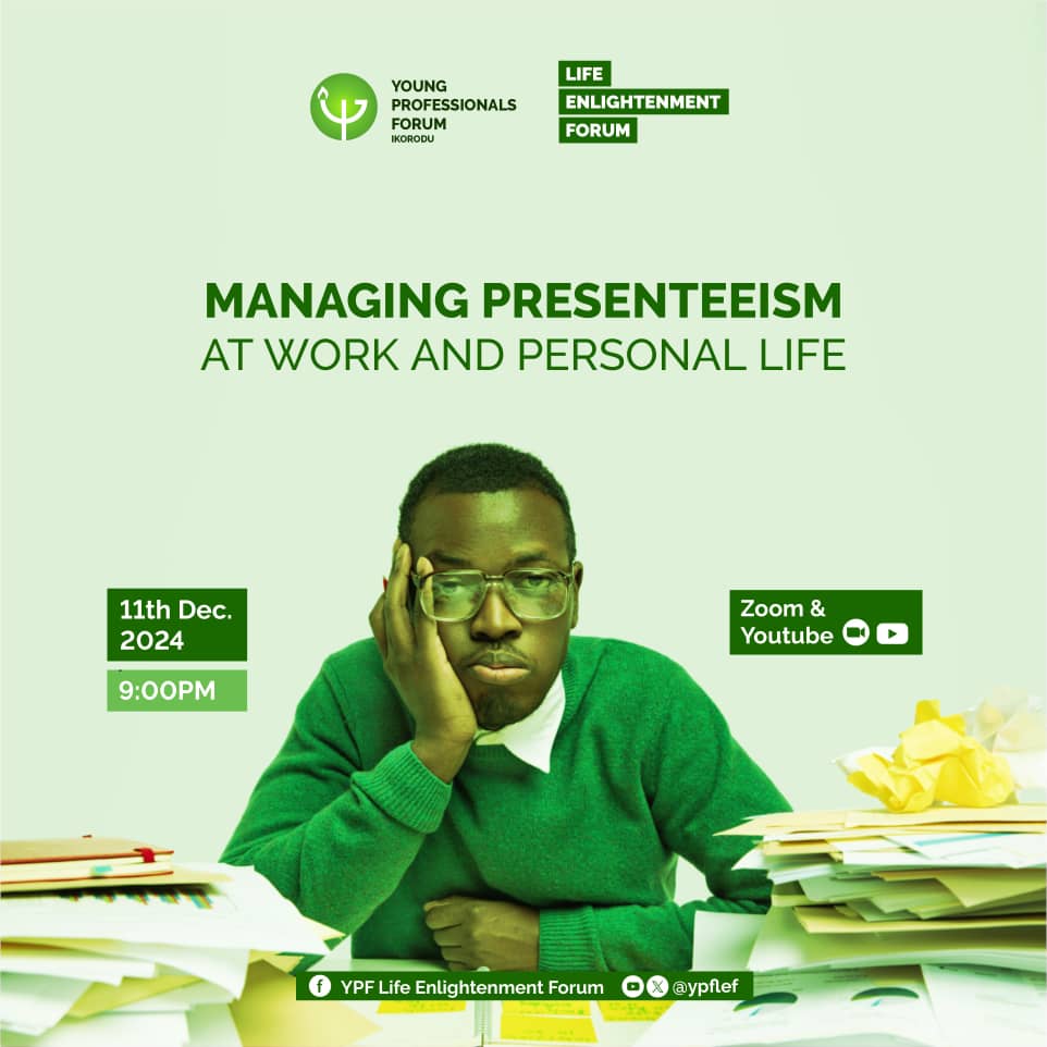 YPFLEF's tweet photo. Destiny moments and life-changing opportunities have been lost by people who have not mastered the art and act of being PRESENT in mind and spirit, where and when it matters.
#YPFLEF #YoungProfessionals https://t.co/yXwCKIQScC