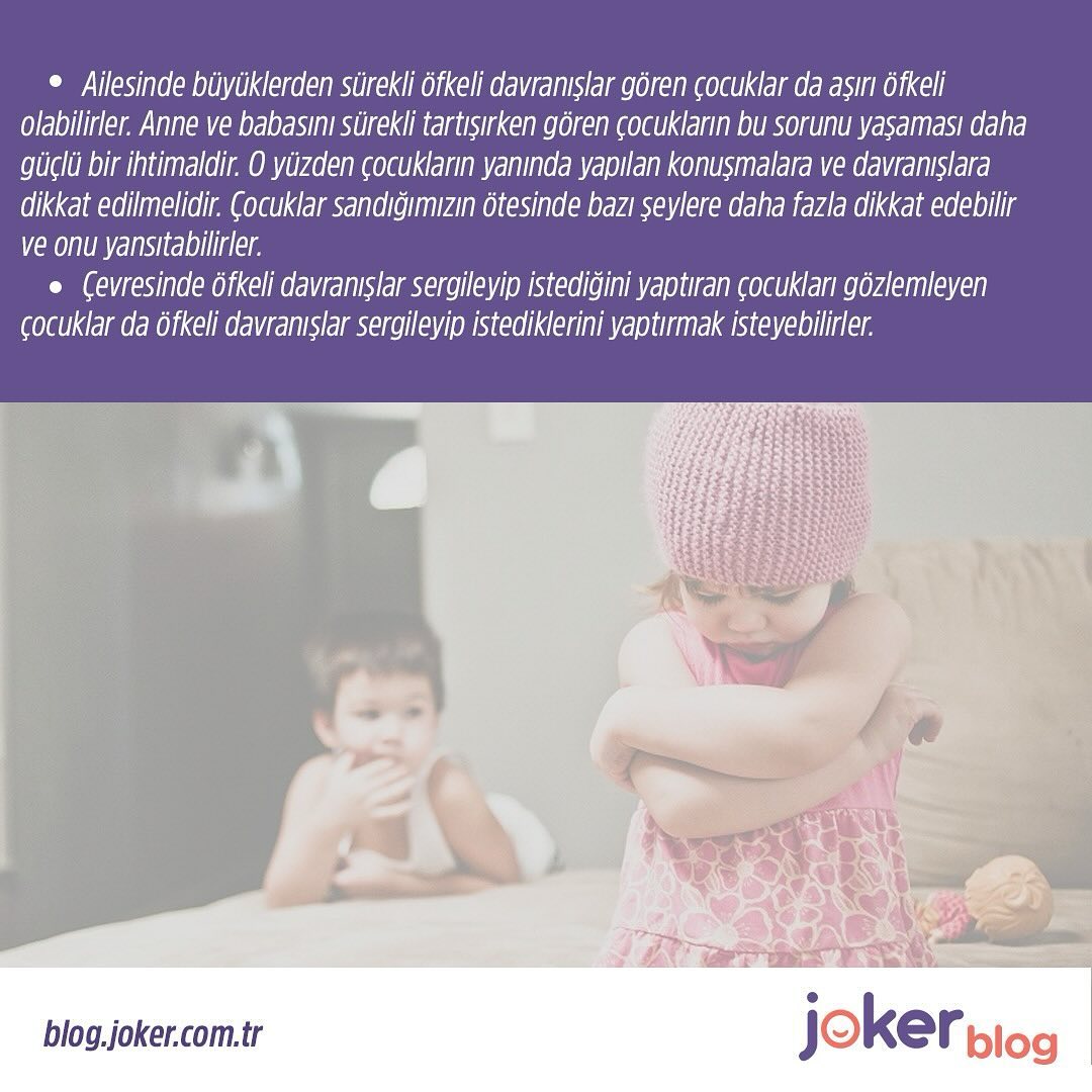 Öfke; küsme, ve dargınlık şeklinde olabileceği gibi saldırganlık, vurup kırma, bağırma, çığlık atma şeklinde de olabilir. Özellikle 4-5 yaşın altında kontrol edilemeyen aşırı öfkeli davranışlar, ileride zor zamanların yaşanmasına yol açabilir. 👶🏻