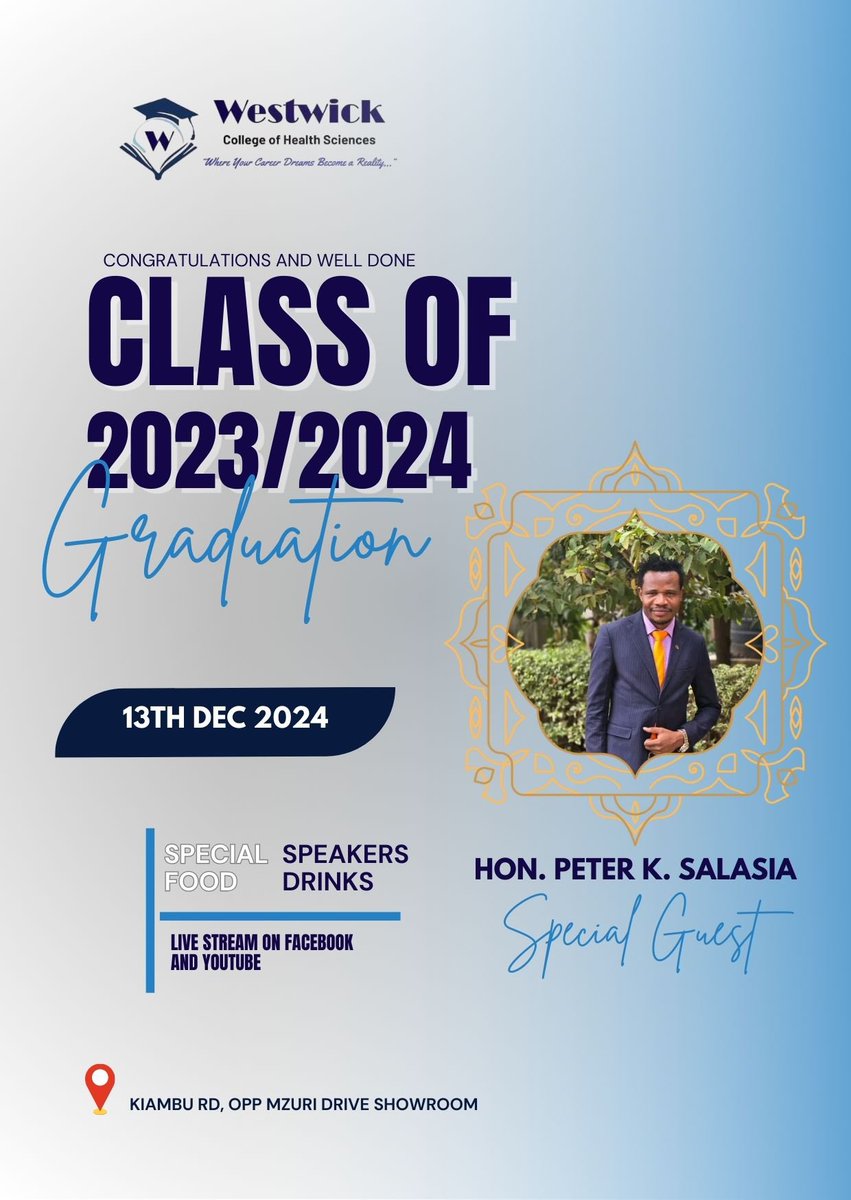 WestwickCollege's tweet photo. The Count Down to Our Mega Graduation Ceremony Has officially Begun 

Our Special Guests are ready @peter_salasya @peter_salasya https://t.co/AaiK9BXsht