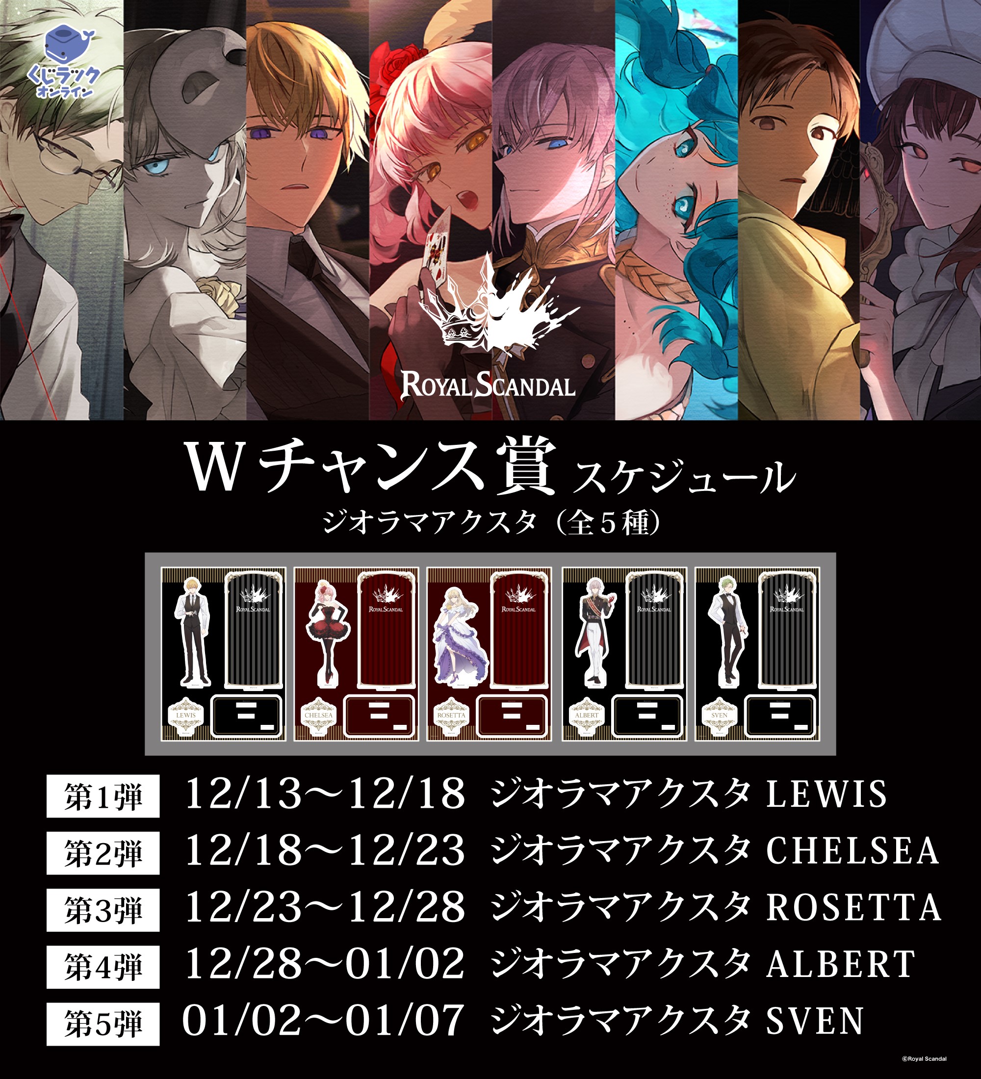 ロイヤルスキャンダル ロイスキャ アクスタ 全種セット Royal Scandal チェルシー アクリルスタンド