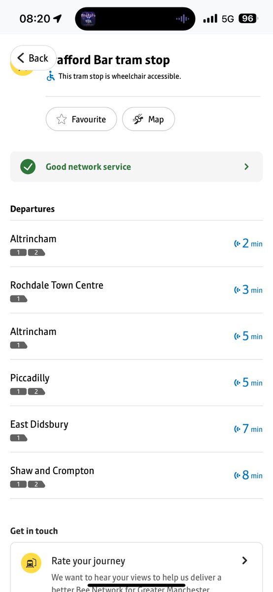 _DavidCrompton's tweet photo. @BeeNetwork why doesn’t the tram shown in the journey exist on the departure board? https://t.co/TjrsY6umM2
