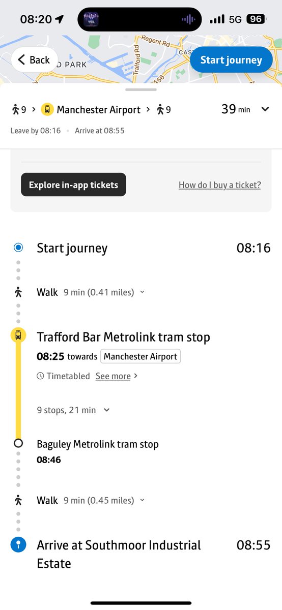 _DavidCrompton's tweet photo. @BeeNetwork why doesn’t the tram shown in the journey exist on the departure board? https://t.co/TjrsY6umM2