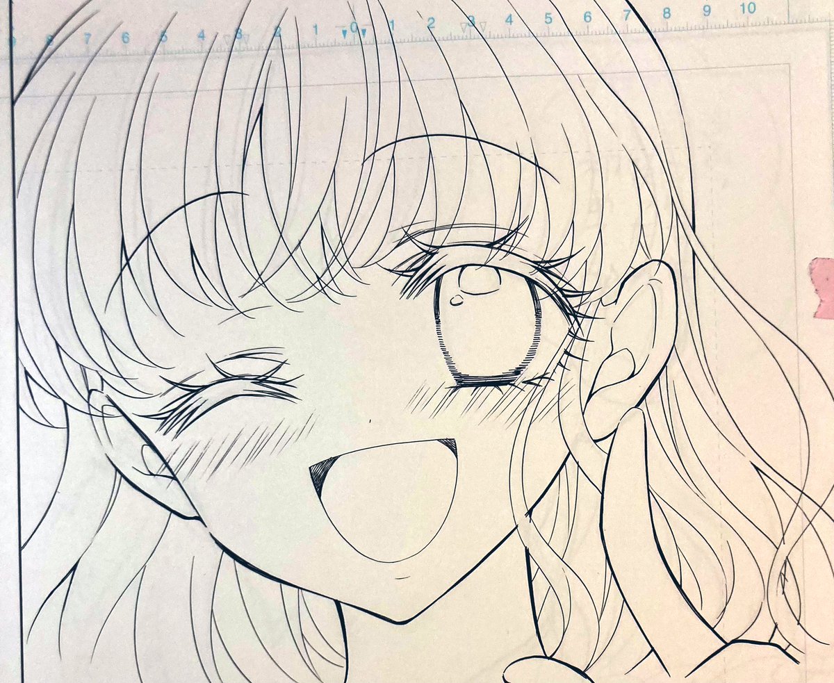 少女漫画主人公作画工程🥰👍✨

#ちゃおプラス
#愛するあなたは推しで王様
#アナログ原稿 