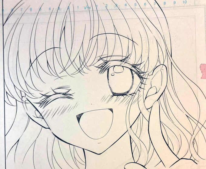少女漫画主人公作画工程🥰👍✨

#ちゃおプラス
#愛するあなたは推しで王様
#アナログ原稿 