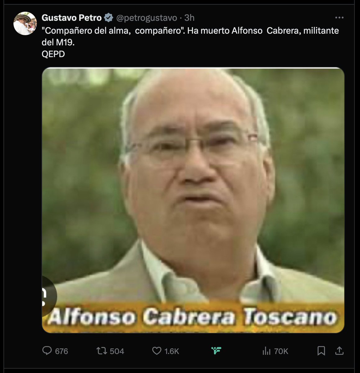 <a href="/Melquisedec70/">Melquisedec Torres</a> Ante las palabras - hay que ver los #Hechos. 
Que hizo la ONU cuando el levantamiento social? Se puso de parte de #Petro y su grupo #Terrorista la #primeraLinea,  que ahora seran perdonados.  

Que dijo la ONU sobre las fosas comunes de niños del Cauca ? NADA   

Que ha hecho