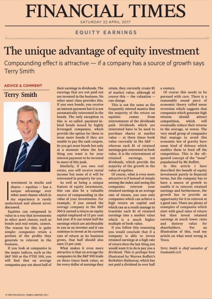 investmattallen's tweet image. Legendary investor Terry Smith gives amazing insight on stocks 

A must read for investors: